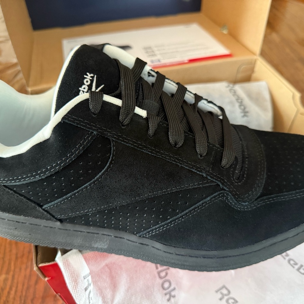Reebok Men's Black Suede Sneakers